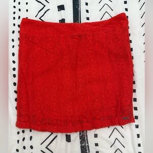 Volcom Red Skirt with Zipper